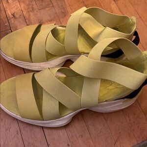 Sorel Yellow Strappy Sandals